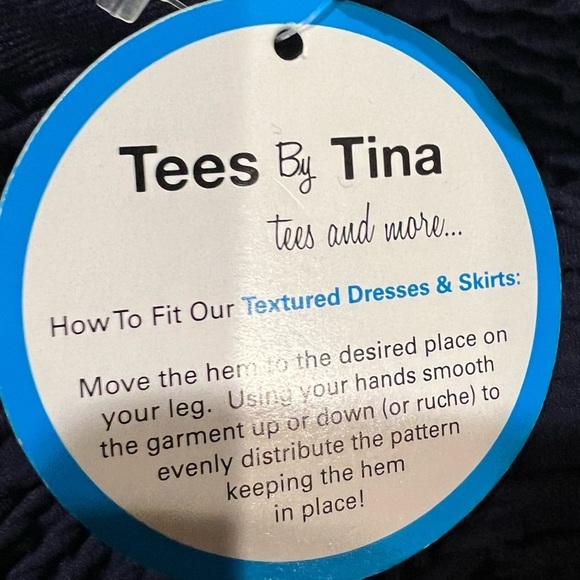 NWT Tees by Tina one-size-fits-most Blue skirt made in the USA - Picture 5 of 5